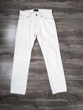 Gap Denim Men's Cream Jeans Straight Leg Ecru Size 29x30 cotton